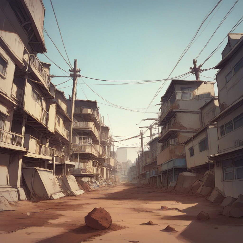zPDXL2,score_9, score_8_up, score_7_up, score_6_up, score_5_up, score_4_up, <lora:Slums:0.7> s1ums, outdoors, buildings, dirt, power lines, 1girl, solo