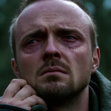 cinematic film still of  <lora:shell shock style:1>
A cinematic Kodak Fujifilm picture of a sad teary crying Jesse Pinkman wrinkly face, beard, tired, fatigue, unhappy, glum, melancholy, miserable, sorrowful, dejected, disconsolate, downhearted, downcast, realism, realistic, dispirited, desolate, oppressed, panic, fear, Combat stress reaction, shell shock style, solo, gloves, male focus, blurry, dark,   <lora:breaking bad style:0.8>
 <lora:crying style:0.8>, shallow depth of field, vignette, highly detailed, high budget, bokeh, cinemascope, moody, epic, gorgeous, film grain, grainy