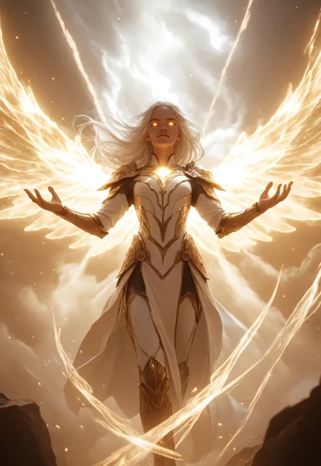 score_9, score_8_up, score_7_up, ((( best view, might, power )))
,
((( Holmagmb, glowing,)))
,
(( 1girl, solo, petite, long hair, white hair, beautiful, armour, ))
,
((( )))
,
(((Glowing eyes, yellow eyes, )))
,
(( ))
,
(( ))
,
((( Wings, glowing wings,)))
,
()