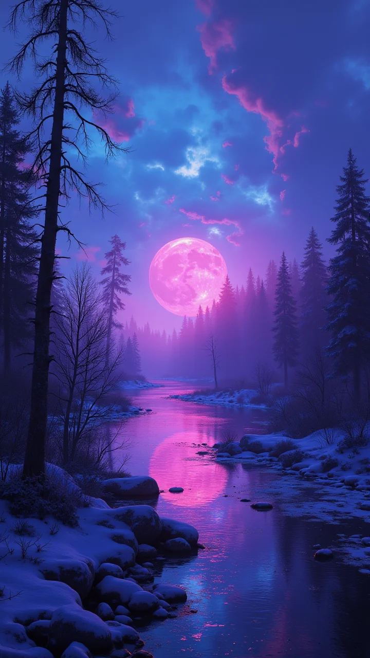 (landscape art by Lois Mailou Jones:1.0) , impressionism art, Post-Apocalyptic, (theme:0.7) , Freezing lox, Panorama, Grim, bright neon lighting, Depth of field 100mm, en plein air,