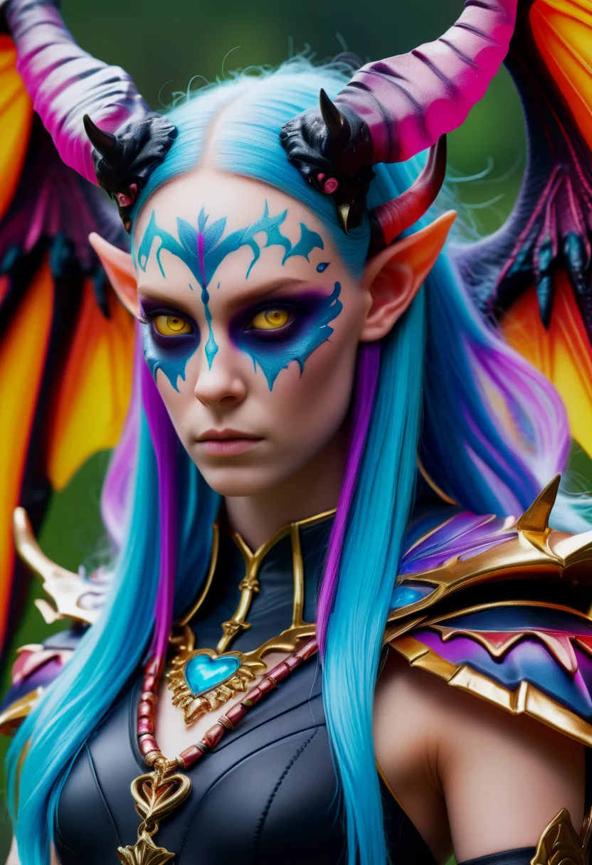 hyper detailed masterpiece, dynamic, awesome quality,DonM1i1McQu1r3XL cute girl, female male elf, humanoid creature, slender, graceful, pointed ears, fair colored hair, almond shaped eyes with vibrant colors, ageless appearance, otherworldly ethereal glow, elaborate nature inspired attire, magic, regal noble demeanor, retirement age, stacked, inuit, violet eyes, hawk-like nose, receding chin, round jaw, plump cheeks, straight forehead, heart face shape, , caramel long and straight hair, sadness, dodging an opponent's attack, poised for a retaliatory strike, shaman, water manipulation (controlling water flow and shape) , shrouding allies in protective auras, enhancing their defenses, radiant aura, halo, a vibrant farmer's market, bustling with people and colorful produce, wings, <lora:DonM1i1McQu1r3XL-000008:1>