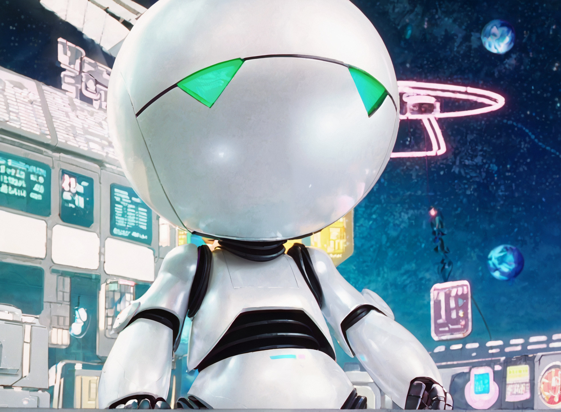 marvinbot, score_9, score_8_up, score_7_up, high quality, detailed, source_anime, masterpiece, robot, (number 42), anime,