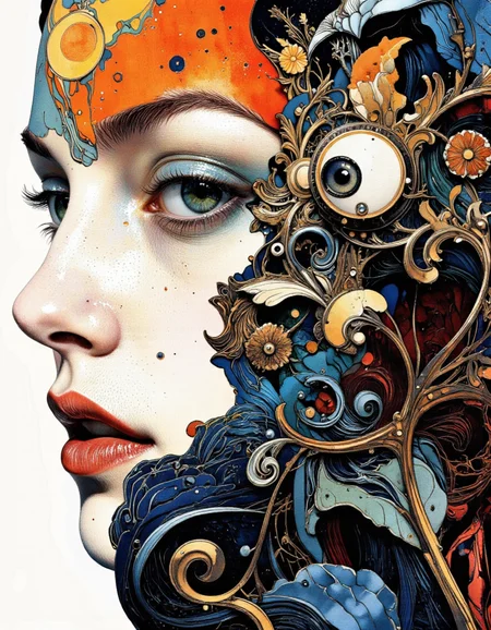 This is a digital artwork created in a mixed media style, blending elements of watercolor and ink.
A seductive angle by Scott Bergey by Hannah Yata, Louis Rhead, Carne Griffiths, Victo ngai, Jean Baptiste Monge, by Aykut AydoÄdu, award jenny saville, edward hopper, dark art by james jean, takato yamamoto, CGSociety, solarpunk, crispy quality, sharp, bright, volumetric lighting, intricate, ample negative white space, doodle, zendoodle, highly detailed, extremely detailed, delicate detail, crisp quality, ultra realistic, hyperrealistic, surrealism, as a logoartstation, concept art, smooth, sharp focus, illustration, pixar.