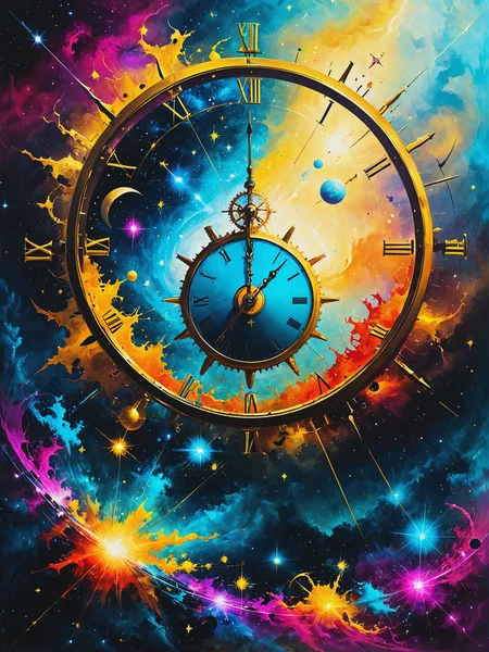 Cosmic clockwork orchestrates celestial symphony, ultra-fine digital painting, <lora:xl_more_art-full_v1:0.3>,  <lora:Desolation:0.6> <lora:gorgoeus_splash_of_vibrant_paint:0.7> Gorgeous splash of vibrant paint
