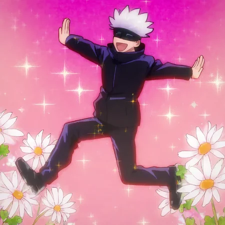 score_9, score_8_up, score_7_up,
SatoruGojo, solo, smile, short hair, open mouth, long sleeves, 1boy, jacket, full body, flower, :d, male focus, shoes, pants, black footwear, black jacket, sparkle, black pants, pink background, outstretched arms, white flower, facing viewer, blindfold, spread arms, funny,
<lora:GojoSatoruPony19:1>
