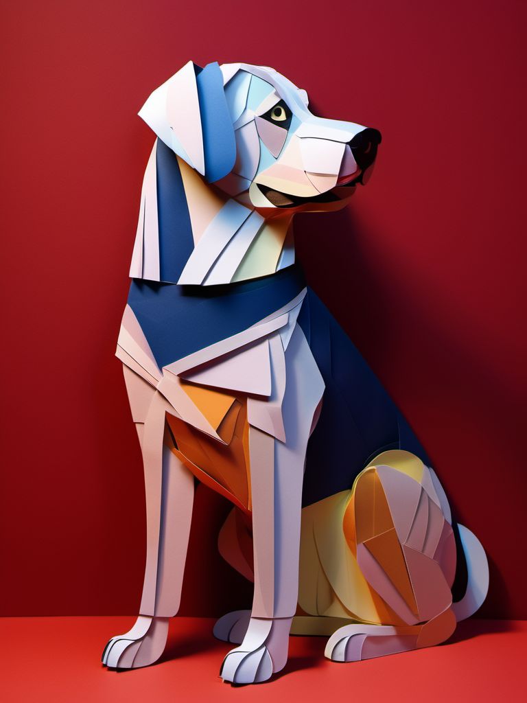 A dog  in the PaperCutout style  <lora:sdxl-PaperCutouts-Dreambooh:1>, Very detailed, clean, high quality, sharp image