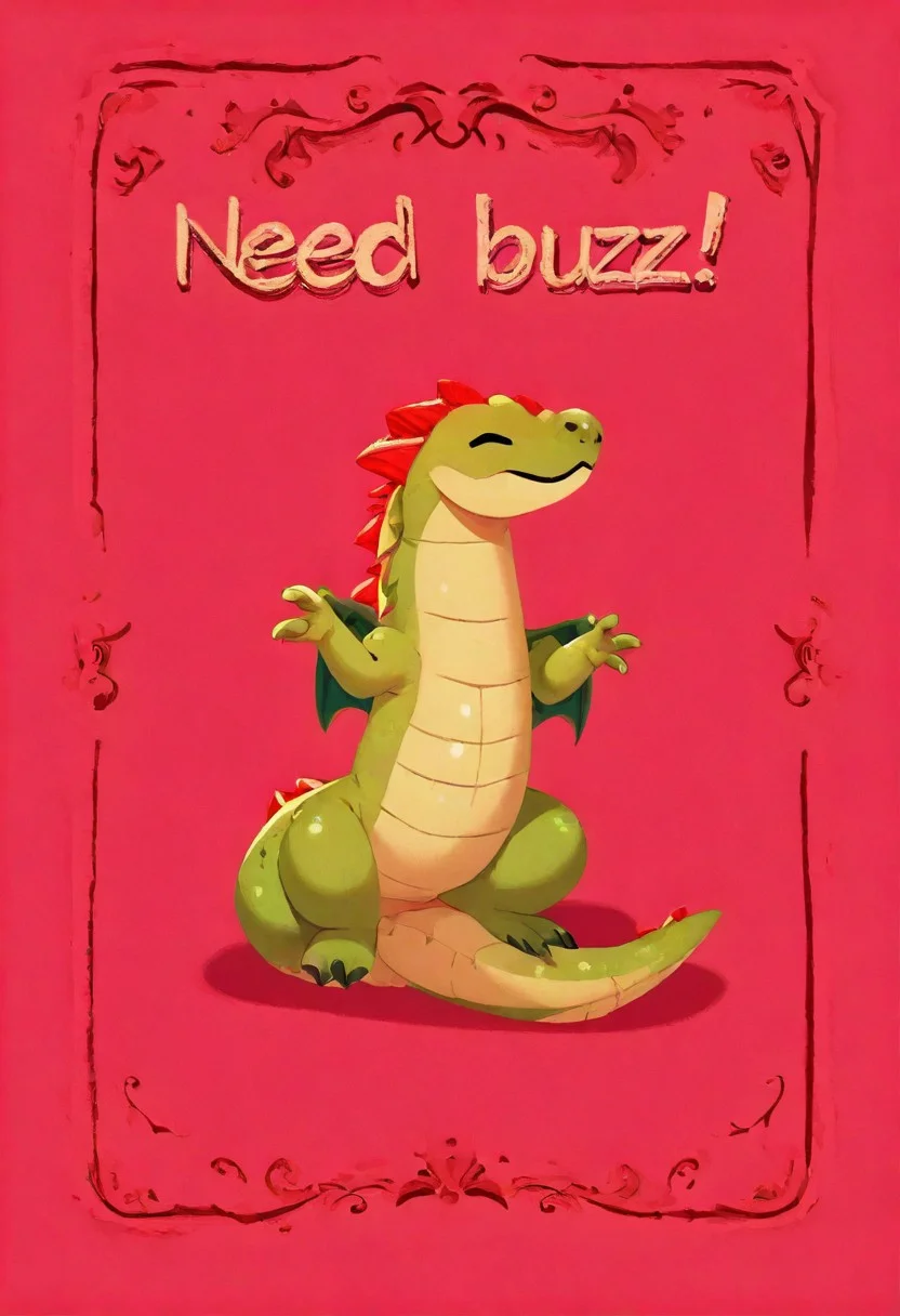 best quality, amazing quality, very aesthetic, absurdres, high quality, masterpiece, source anime,
baby dragon, sleeping,
pikaole, cute, animal focus,
need_buzz, sign that says "Need Buzz",
cavern, detailed background,