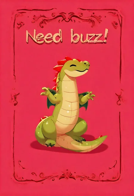 best quality, amazing quality, very aesthetic, absurdres, high quality, masterpiece, source anime,
baby dragon, sleeping,
pikaole, cute, animal focus,
need_buzz, sign that says "Need Buzz",
cavern, detailed background,