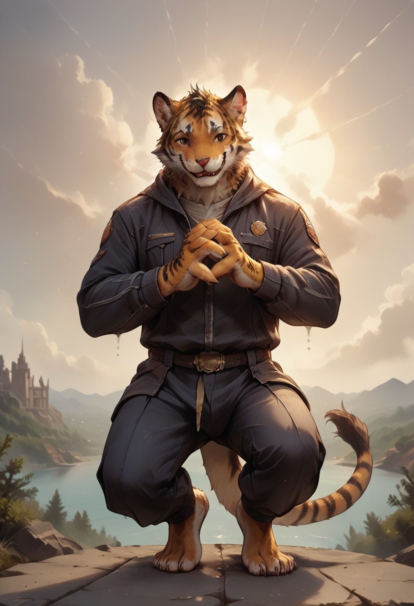 (((Barefoot furry character, full body, cinematic setting, furry male, plantigrade)))
(((rain keeps falling down))) - down
into the rivers of life
into the oceans of this world
and back up into the sky
((mountains of gold))
are shrinking in time
they vanish into space
revealing your true face
what is the meaning of all that is? 
just for a start...
I can feel your ((smile))
right in my heart
time is calling name by name
come back to me
enchanted by the sound 
the souls swirl around and around
((time is calling)) name by name
come back to me
enchanted by the sound 
my soul bursts into flames 
BREAK, intricate details, highly detailed, extreme detail, octane render, fine art, best quality, highres, (detailed face:1.5), ((full_body)), UHD, (((perfect hands))), low light, anime