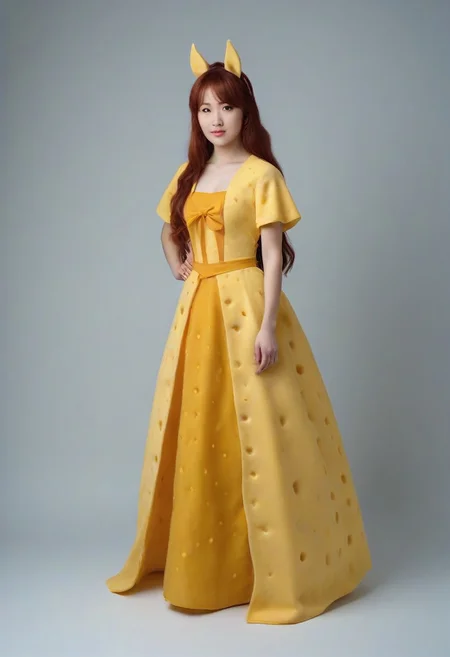 fine_motion_(umamusume) , yellow clothes, yellow dressn
, zoom_layer,1 girl,
animal ears , hair ornament , horse ears ,
shiseki_hirame artist style , Shiseki Hirame artist style ,clothing ,, clothes made of Cheese Style, upper body , long skirt, solo,Cheese Style ,horse tail, umamusume , tail, animal tail,