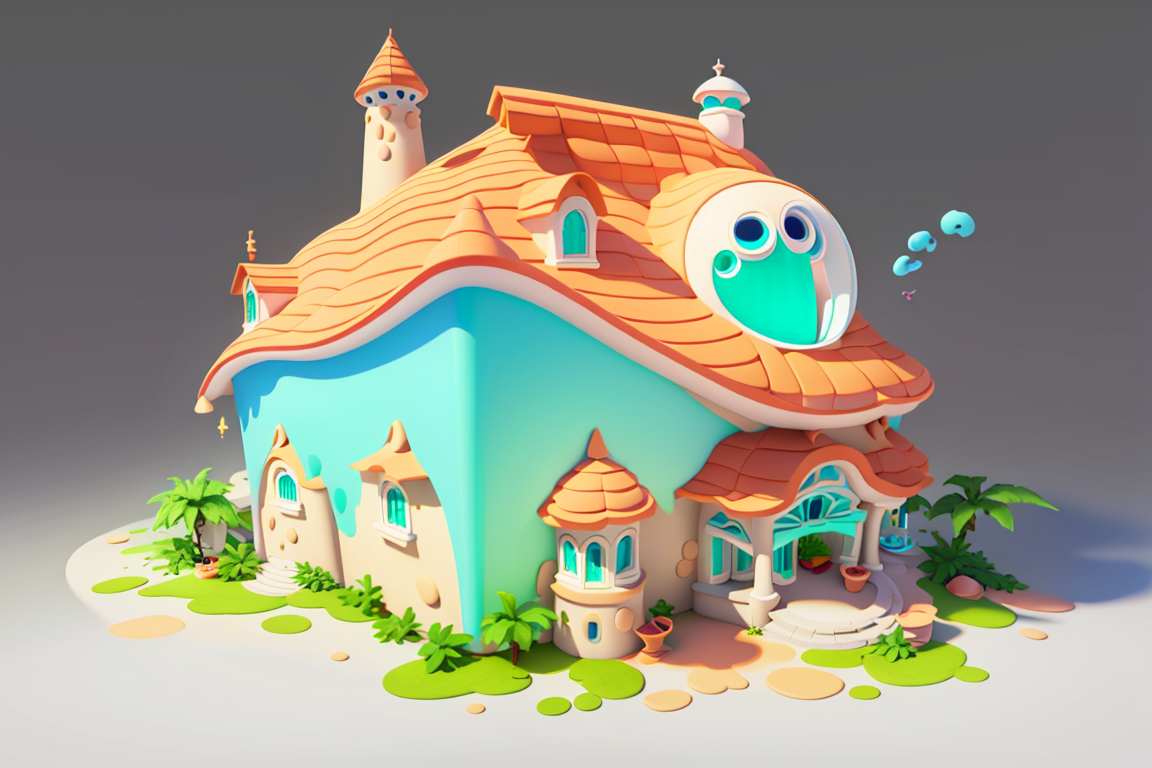 masterpiece,best quality,toon,building,Pixar style,simple design,
Peach and Mint,<lora:toon:0.8>