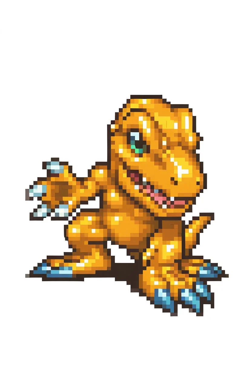 solo, agumon, monster, simple background, white background