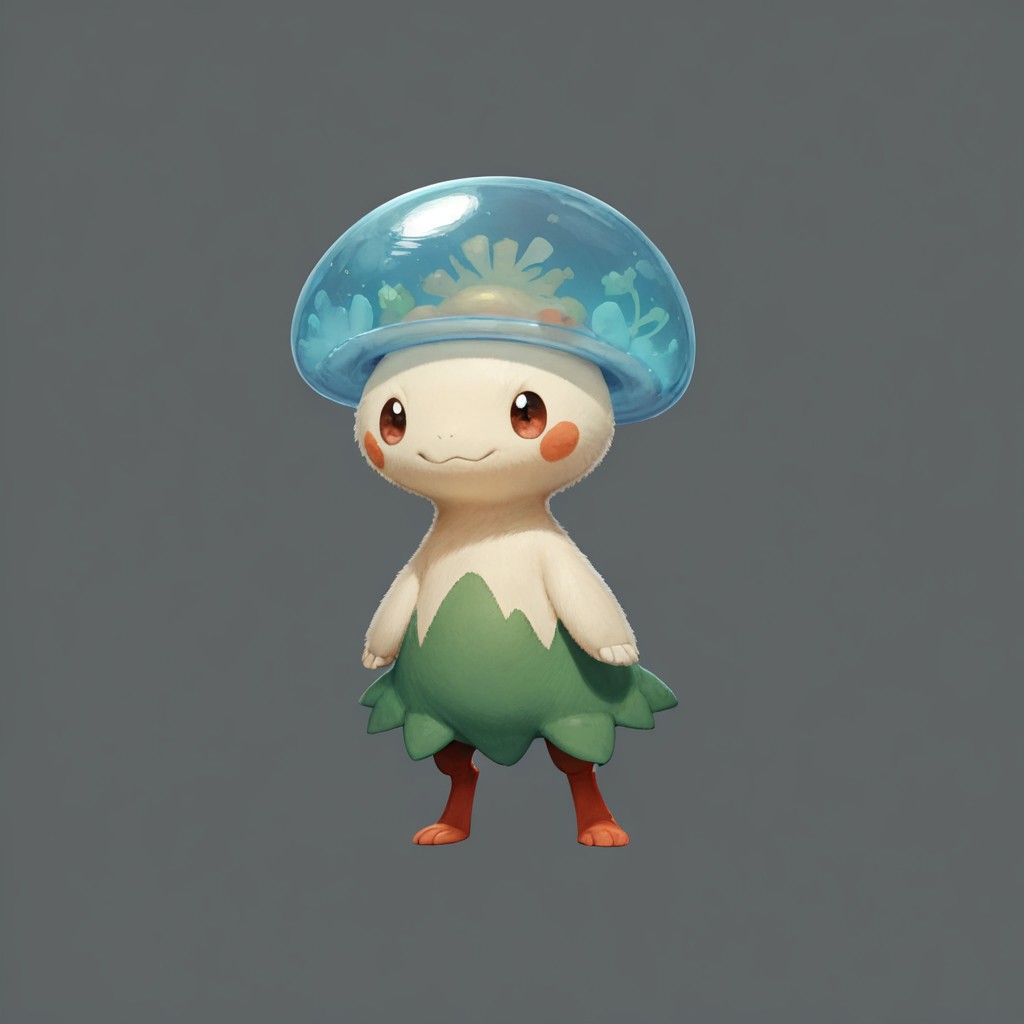 score_9, score_8_up, score_7_up,
p0k3m0n, pokemon, pokemon (creature), no humans, transparent background, simple background, full body, solo, standing,
(jellyfish:0.5), (mushroom:0.5), (virtual:0.5), (holographic magic:0.5), (red panda:0.5), 
simple background, grey background,