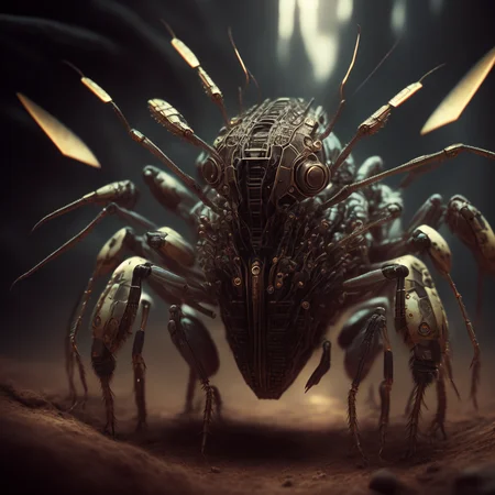 photo Mechanical Alien Invasion, I welcome our new Insect Overlords (InsectOverlords style:1) <lora:djzInsectOverlords:0.8)