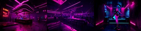 highly insanely detailed, masterpiece, top quality, best quality, highres, 4k, 8k, RAW photo, (very aesthetic, beautiful and aesthetic),
__lazy-wildcards/subject/env-bg-interior/cyberpunk_club/prompts__,
<lora:Cyberpunk_Club:0.8>,
(1girl:1.3), 1other,
__lazy-wildcards/dataset/background__,âââ