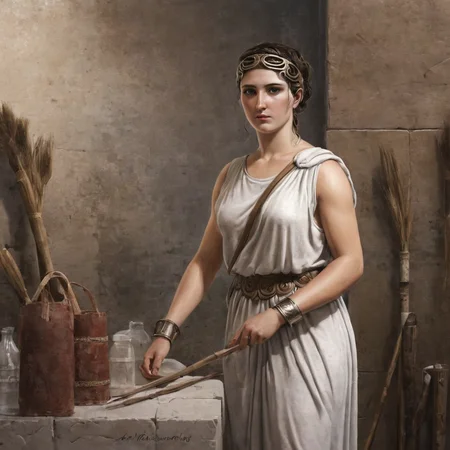 Painting of realistic detailed Artemis working in ancient roman retail by AH_Hayez <lora:Paintings_by_Francesco_Hayez_-_Romantic_Italian_painter:0.5>