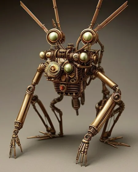 detailed victorian steampunk (robot | pmantis:0.9), matte oil painting, concept art, ambient lighting, deviantart, 4k, hd, clean