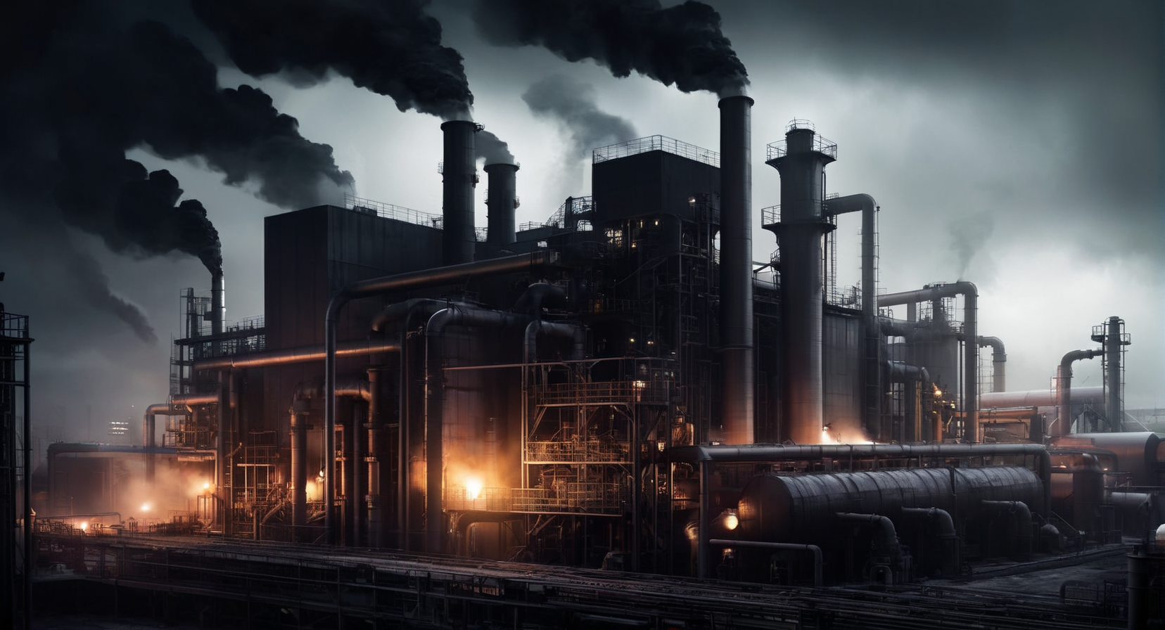 Dark Fantasy Art of  <lora:Gotham City:1.2>
Gotham City Ace Chemical Processing Plant a factory with smoke coming out of it, dark, moody, dark fantasy style