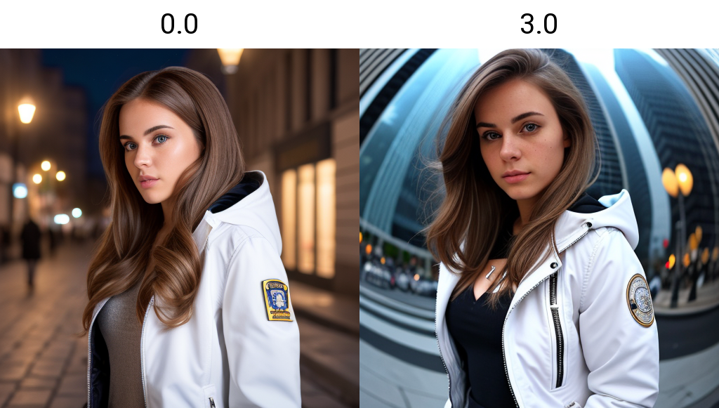 closeup photo of a beautiful white girl walking in street, night, jacket, brown hair<lora:fisheye_260steps:0.0>, facing viewer, detailed,