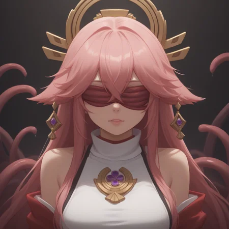 score_9, score_8_up, score_7_up, score_6_up, score_5_up, sourse_anime,   zPDXL,  rating_ safe BREAK,
solo, 1girl, 
yae_miko,  <lora:add-detail-xl:1>  <lora:tentacle_blindfold:1>covered eyes, blindfold, (Upper body:1.5) tentacles, covered by tentacle
