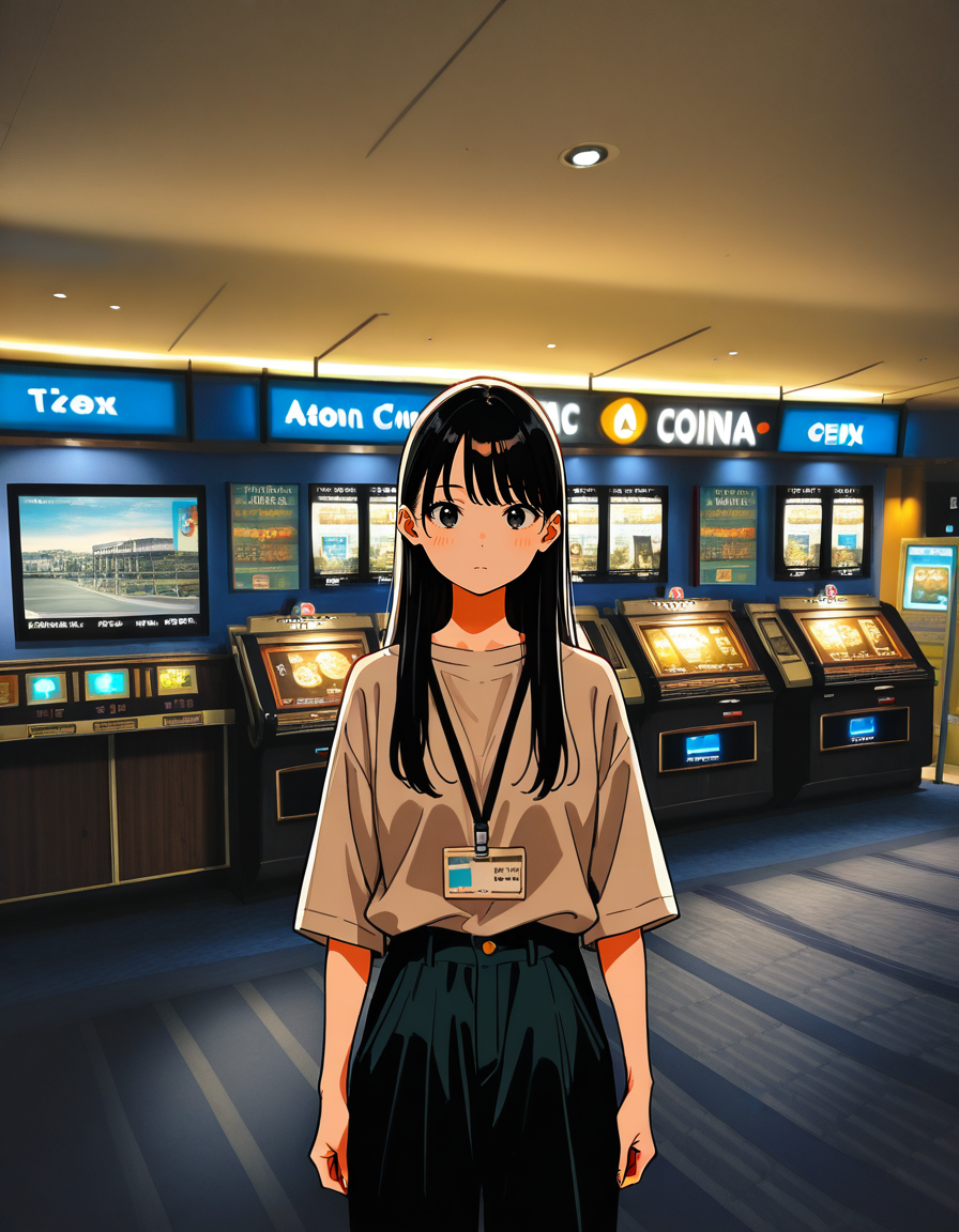 score_7_up, anime BREAK official art, solo, 1girl, one girl, 
Black hair, (chest length hair:1.2), Straight Hair, bangs, one tucked behind ear, black eyes, feature large highlight, feature double highlights, shaped eyeblow, 
<lora:Shopping_Mall-000006:1>, Shopping Mall, photo background, real world location, 
scenery, poster (object), cinema complex, ticket counter, carpeted floor, indoors
(masterpiece:1.3), best quality, high resolution, unity 8k wallpaper, extremely detailed CG, 8K, (watercolor \(medium\), muted color, sketch:1.1), perfect anatomy, highly finished, masterpiece, best quality, high quality, amazing quality, great quality, very aesthetic, ultra detailed, highres, absurdres, highly detailed, highly detailed background,