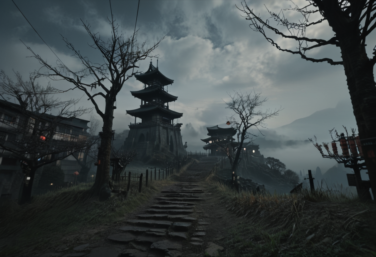 realistic, RAW photo, high quality, Stable_Yogis_PDXL_Positives, from below of a huge <lora:Medieval_Worlds:1.0> mw01out, made of <lora:mo:0.7> clouds,non-euclidean fluids, in <lora:Cinematic Film Stock Footage Style:0.1> Cinematic Film Stock Footage Style,<lora:zavy-cntrst-sdxl:0.0> dark, chiaroscuro, low-key, <lora:Cyberpunk_Architecture_(Architecture)_(SDXL)_(AD):0.8> Cyberpunk Architecture vast city with <lora:0942 torii_v1_pony:0.7> ruanyi0942,multiple torii,outdoors,stone stairs,tree,dark night,<lora:0944 misty forest_v1_pony:0.7> ruanyi0944,bare tree,fog,grass, in , featuring <lora:energy:0.9> energy