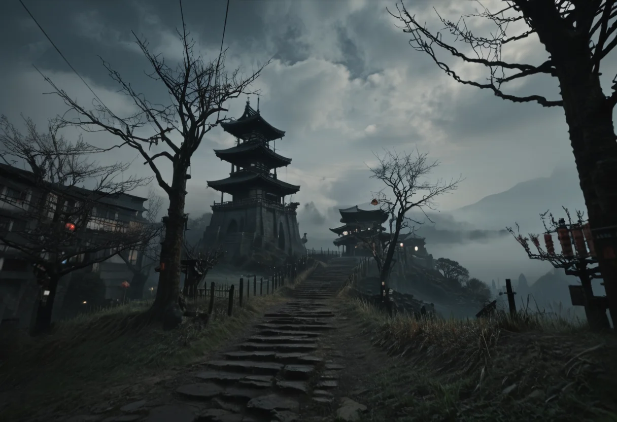 realistic, RAW photo, high quality, Stable_Yogis_PDXL_Positives, from below of a huge <lora:Medieval_Worlds:1.0> mw01out, made of <lora:mo:0.7> clouds,non-euclidean fluids, in <lora:Cinematic Film Stock Footage Style:0.1> Cinematic Film Stock Footage Style,<lora:zavy-cntrst-sdxl:0.0> dark, chiaroscuro, low-key, <lora:Cyberpunk_Architecture_(Architecture)_(SDXL)_(AD):0.8> Cyberpunk Architecture vast city with <lora:0942 torii_v1_pony:0.7> ruanyi0942,multiple torii,outdoors,stone stairs,tree,dark night,<lora:0944 misty forest_v1_pony:0.7> ruanyi0944,bare tree,fog,grass, in , featuring <lora:energy:0.9> energy