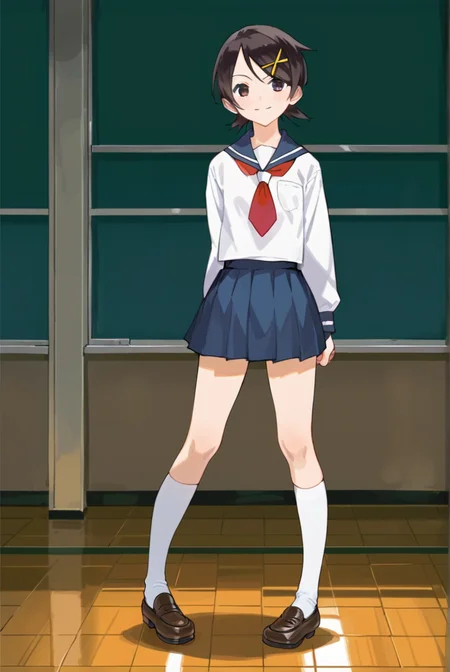 score_9, score_8_up, score_7_up, best quality, masterpiece, source_anime, anime screenshot,  BREAK,  1girl, school uniform, fuuka kakfuka, <lora:fuuka_kafukaz:1> ,in class room , Standing on tiptoes,