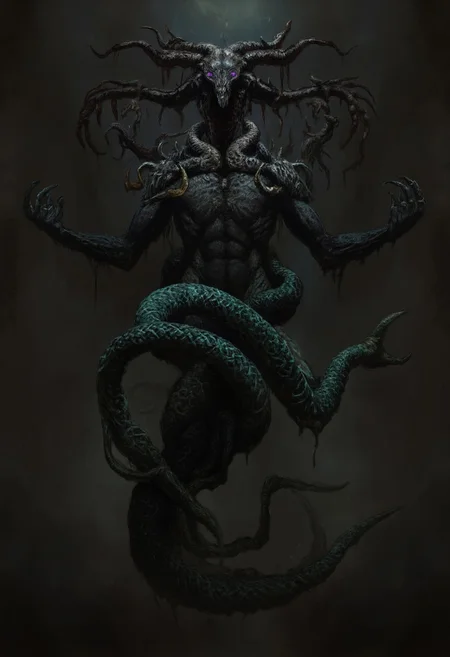 first person pov, 3D01S, simple background atmospheric and powerful dark fantasy, natural organic and first person pov of a berserk style creature
Emerging from murky waters, the Stalker is a twisted, serpentine creature with a muscular, elongated body covered in dark emerald and black, mottled scales. Its sleek form tapers into a coiled, serpentine tail that moves silently beneath the surface. Sharp, jagged fins run along its back like deadly spines, adding to its lethal presence. The Stalker's upper body rises menacingly, humanoid yet grotesque, with a broad, muscular torso rippling with strength. Massive arms extend from its sides, ending in skeletal, webbed claws tipped with razor-sharp talons, designed to tear through prey with ease.
Its head is a monstrous blend of merman and reptile, with a wide, grinning maw filled with rows of needle-like teeth. Above its mouth, glowing violet eyes pierce the gloom, filled with cold malice. The head’s angular ridges give it an almost skull-like appearance, further enhanced by tendrils dangling from its chin. Its armored back drips with sickly slime, and its entire presence exudes primal danger, a predator honed for ambush and brutal assaults.
UHD letterboxed game trailer frame chromatic aberration dark atmosphere sharp masterpiece with a focus on the character, elden ring style, dark atmosphere, chromatic aberration