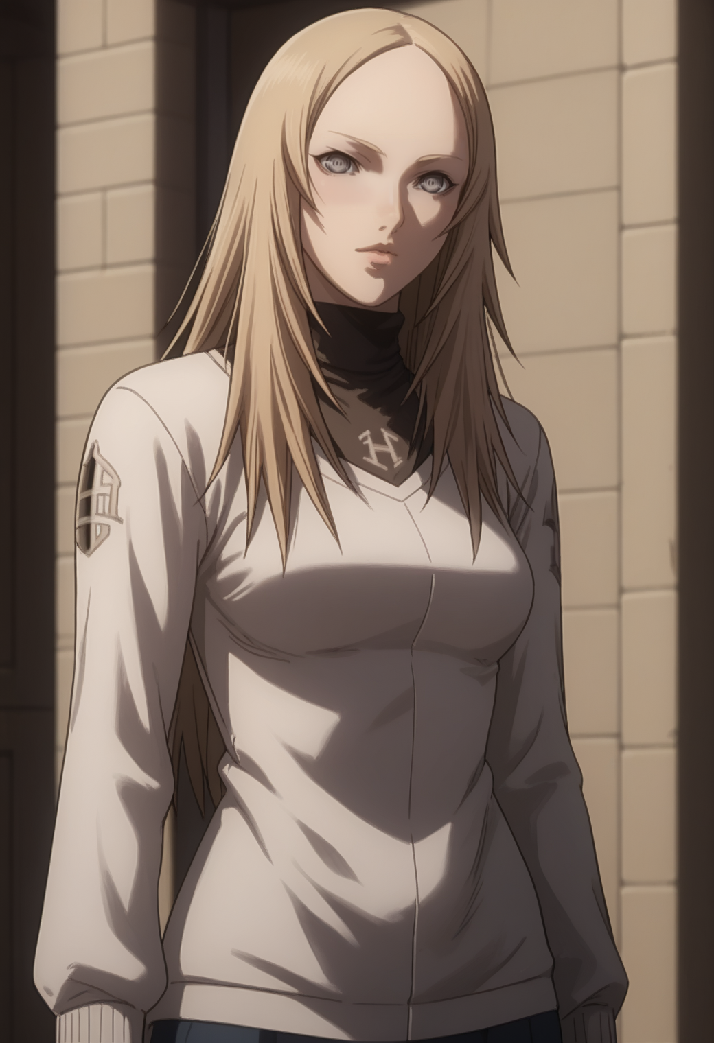score_9, score_8_up, score_7_up, source_anime, BREAK ,,1girl, solo,   cowboy shot,   <lora:DX888Miria:1> miria, long hair, sweater,