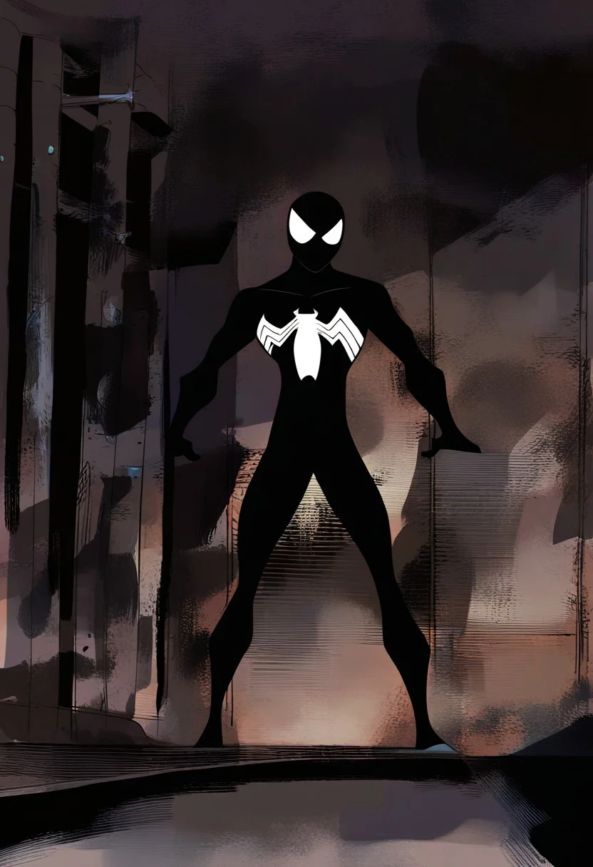 masterpiece, best quality, amazing quality, absurdres, wide shot, full body shot, male focus, 1boy, solo, black bodysuit, mask, superhero, muscular, white eyes, skinny,
indoors, industrial, gym_storeroom, dark_theme,fca style