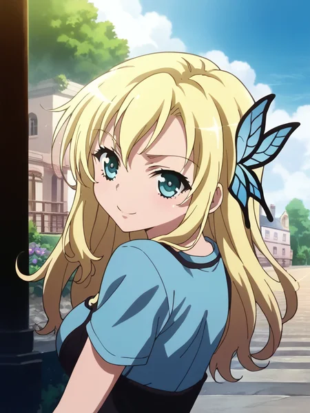 score_9, score_8_up, score_7_up, source_anime,masterpiece,best quality,highres,absurdres,official art,official style,source_anime,anime screencap,anime coloring,megami magazine,anime,animated,
portlait,
<lora:kashiwazaki_sena:1> kashiwazaki sena, butterfly hair ornament, blonde hair, long hair,aqua eyes,large breasts,