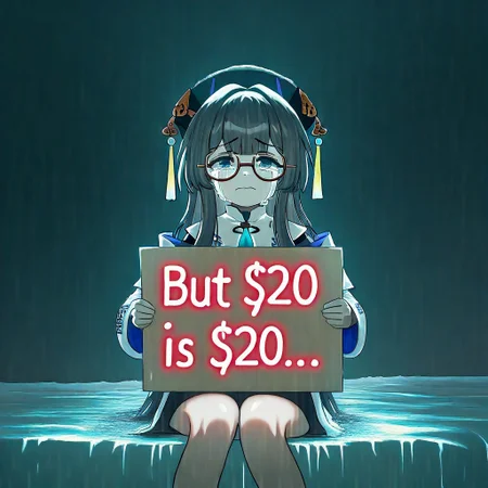 20is20, holding sign, anime, sign, masterpiece, looking at viewer, Pela (honkai starrail), indoor, sitting on bed, dark background, crying, raining, cardboard <lora:$20_is_$20_Holding_Sign_v1.0_-_Illustrious_by_JANXD:1>