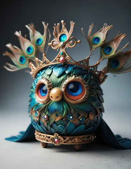 <lora:Peacock_World_Morph_XL:1>,Peacock feathers,Peacock,score_9ãscore_8_upãscore_7_upã,sfw,masterpiece, best quality, amazing quality,,
<lora:lcm-lora-sdxl:1><lora:aidmaImageUpgraderSDXL-v0.3:0.8> aidmaImageUpgrader
3D animation, rendering,Cartoon, Exquisite detail, Digital art, Humorous,
king of cartoon hippo in a cape, cape made of peacock, ,googly eyes ,crown,