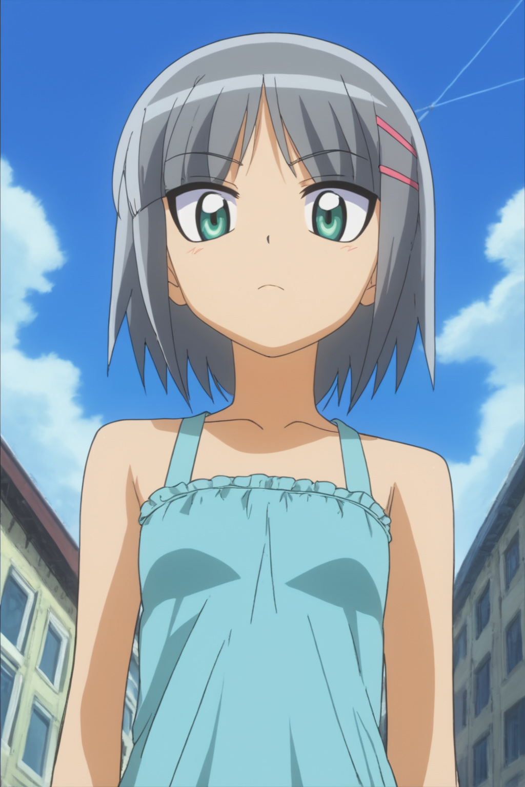 rating_safe, score_10, score_8_up, score_7_up, score_6_up, uncensored, anime screencap, flat shadows BREAK sakuya aizawa, upper body, perfect composition, perspective, detailer background