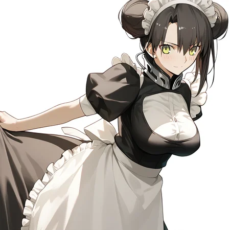 <lora:Takeuchi_Takashi_PonyXL_style_v01:1>
<lora:agent.pony:1>
score_9 , score_8_up , score_7_up , source_anime , 
masterpiece , best quality , ultra-detailed , 
BREAK
agent \(girls' frontline\), maid
1girl , woman , huge breasts , light smile , light blush , ((jeanne d'arc (fate)):0.5)  , 
long black hair  , maid dress ,  
armsbehind back
