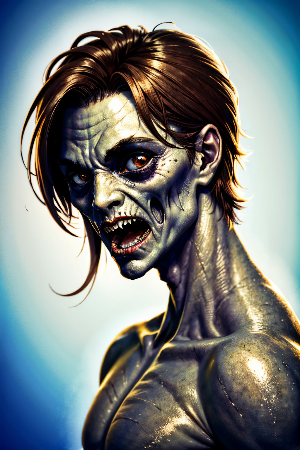 (Realisitc:1.5) old brown hair brown eyes tongue undead alien man monster, <lora:EdobAlienMonsterMale_v1.0:0.8>