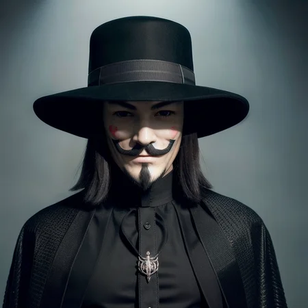 V from "V for Vendetta" (2005)