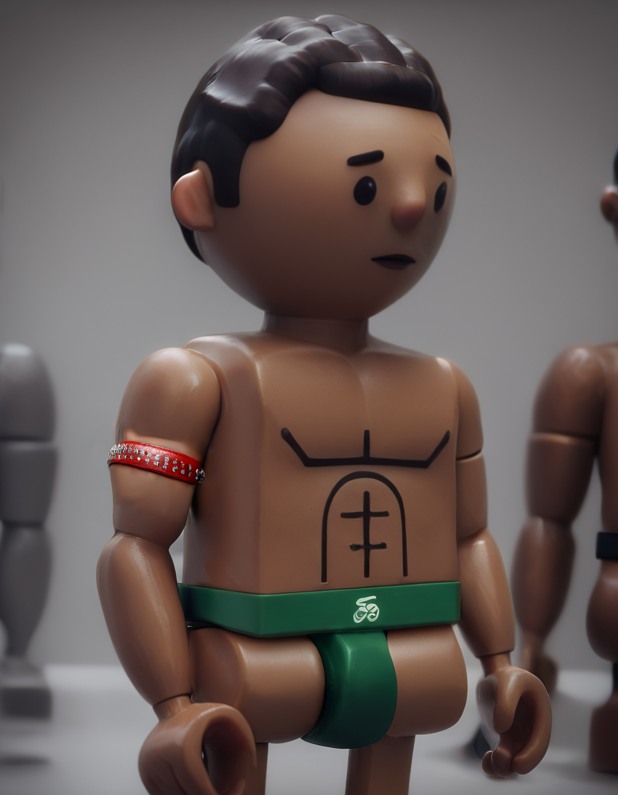 UHD, 8K, ultra detailed, highly realistic photo of toned male, arm, bicep, flexing, simple background,  red  leatherarmband, (high resolution 8K photo quality:1.3)