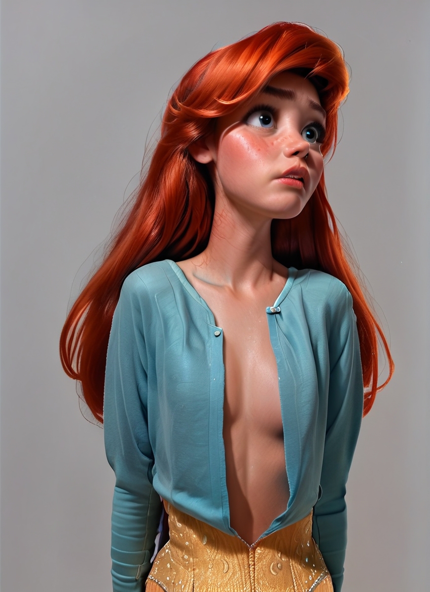 20005l34z3, ,1girl,solo,open clothes,from behind,on back, score_9, score_8_up, score_7_up, score_6, score_5, score_4, <lora:2000_Indie_Sleaze_AA:0.85>simple background <lora:princess_pony_v1:0.85> princess Ariel <lora:d3t41l3dXLP:0.65> <lora:incase-ilff-v3-4:0.4>