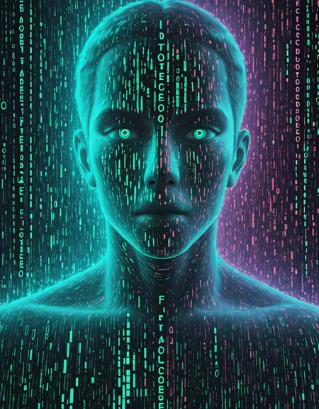 Glitchcore Art Style, detailed, mmatrix-style, silhouette, code, text focus, glitch, digital dissolve, 1boy, dynamic, dramatic, distorted, vibrant colors, glitchcore art style
