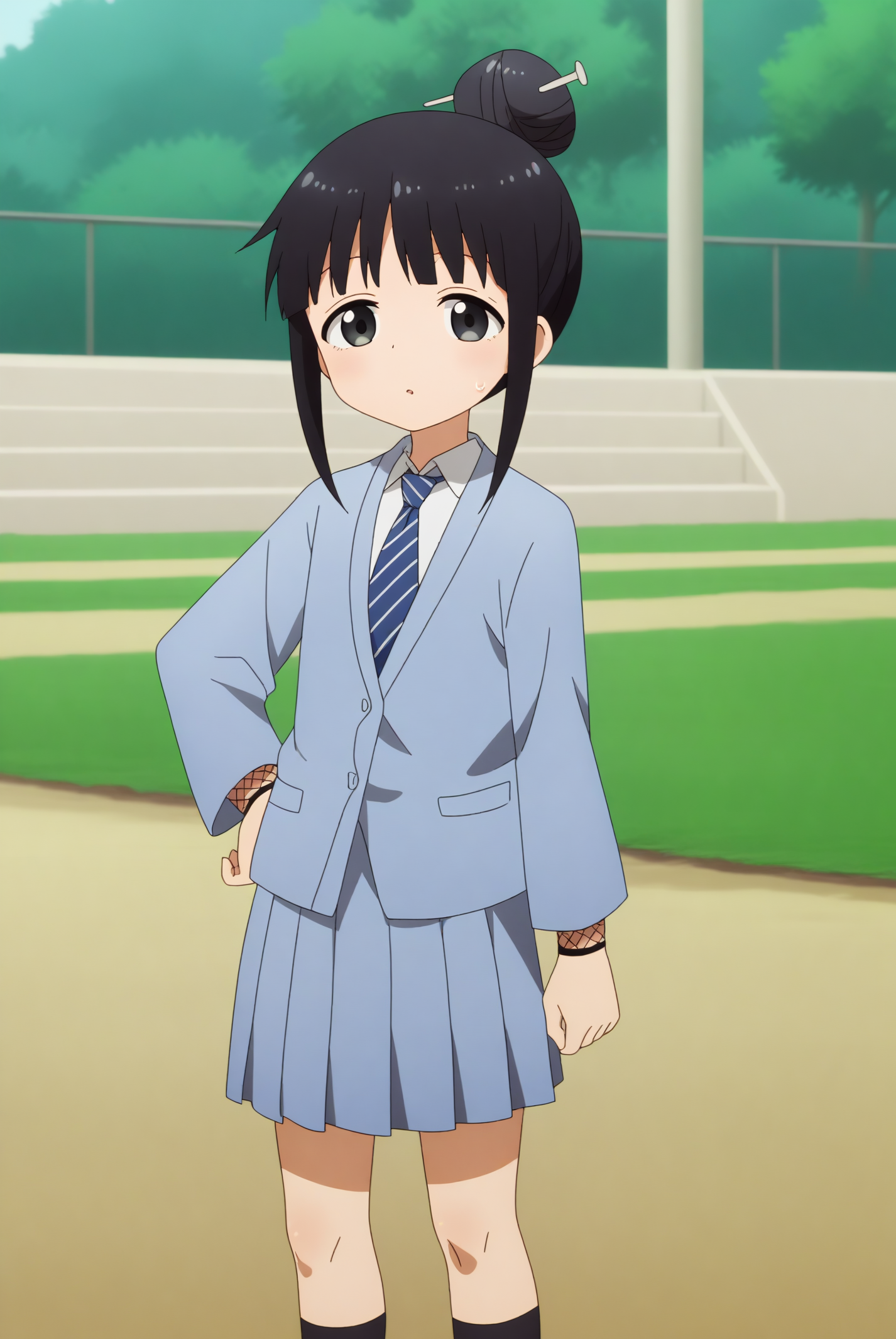 Mokuren, rating safe, school uniform <lora:Kunoichi_Tsubaki_no_Mune_no_Uchi-Mokuren-PDXL:0.8>