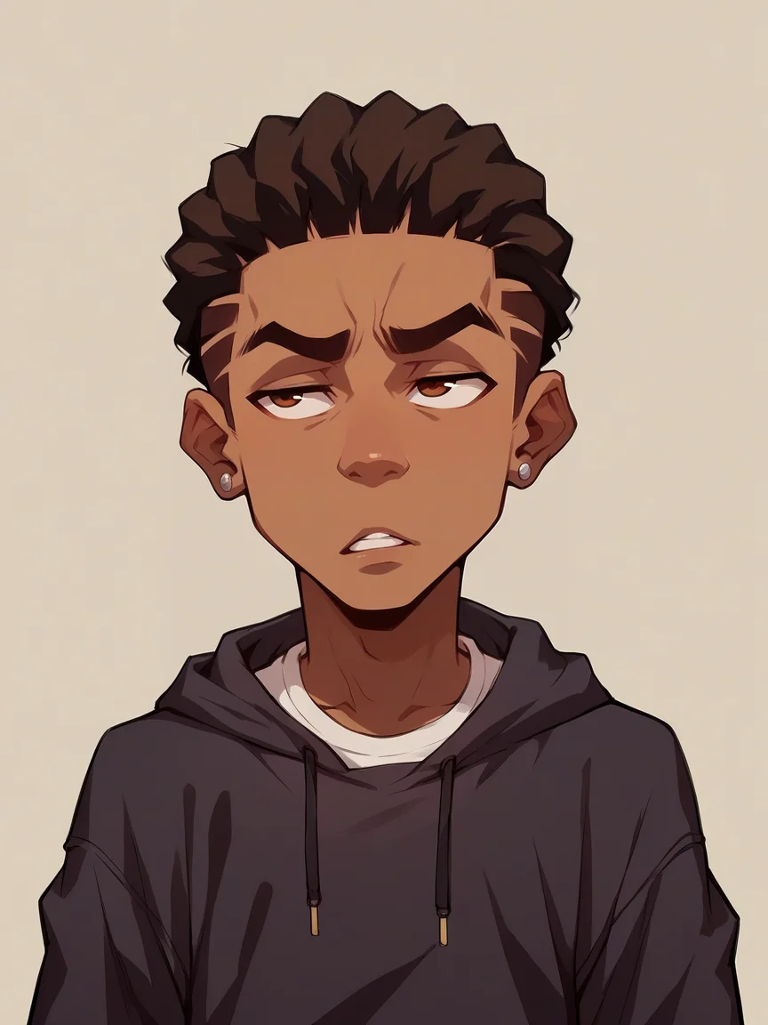 score_9, score_8_up, score_7_up, score_6_up,  <lora:b00nd0cksXLP:1> b00nd0cks, 1boy, dark skin,