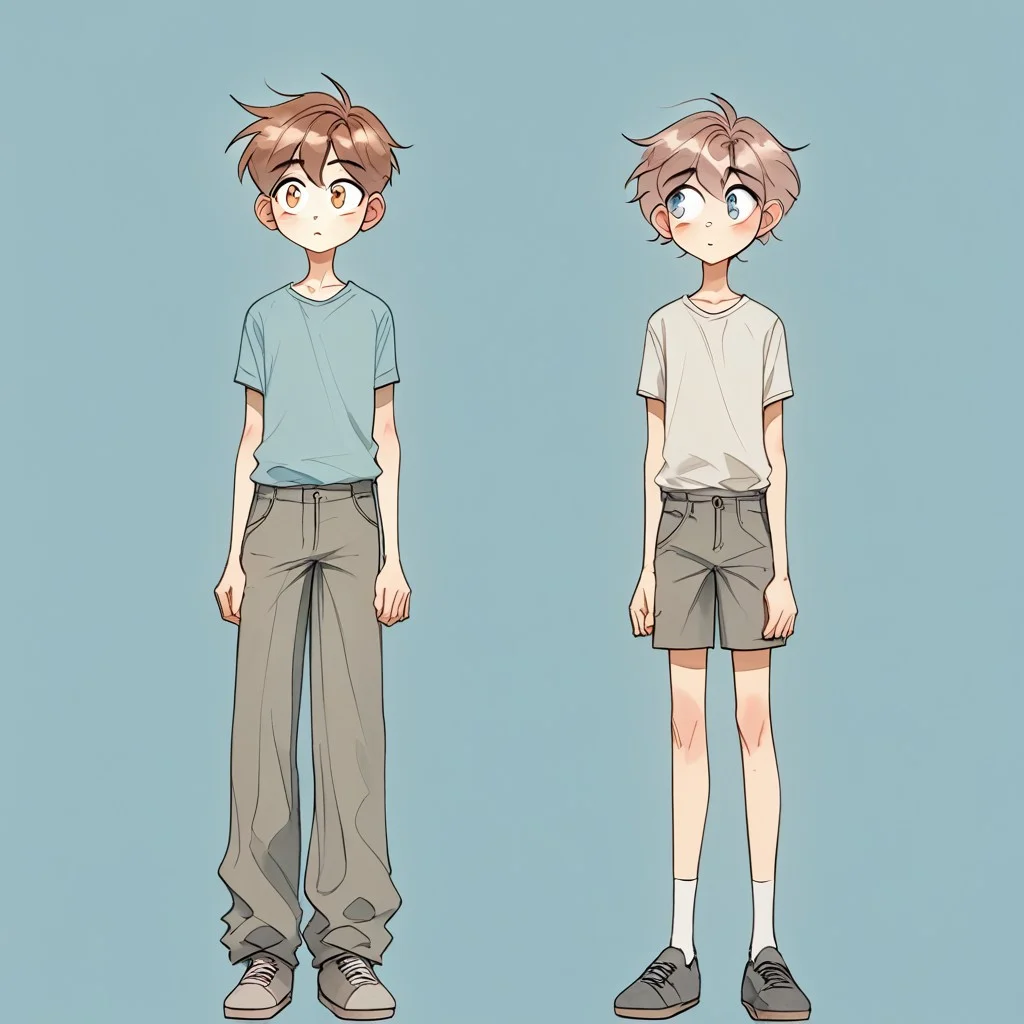 (Pencil_Sketch:1.2, messy lines, greyscale, traditional media, sketch), unfinished, hatching (texture), ((two friends comparing who is taller)), tall man comparing height with a skinny twink, tall man and short man, ((height difference)), ((size difference)), ((full body)), ((front view)),2boys, ((young face), (skinny twink), ((shorter twink)), clothed, 2boys waring boy clothes, (young faces), ((2.3 meters vs 1.7 meters of height)) ,skinny boy, medium hair, brown hair,