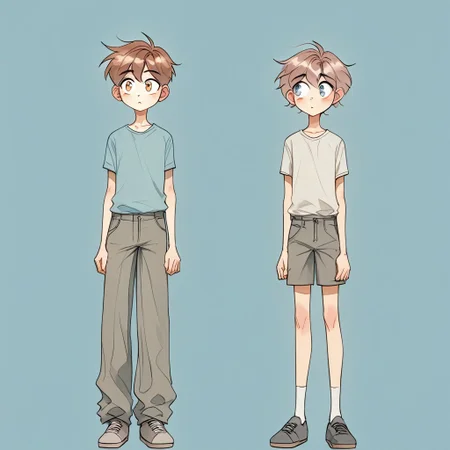 (Pencil_Sketch:1.2, messy lines, greyscale, traditional media, sketch), unfinished, hatching (texture), ((two friends comparing who is taller)), tall man comparing height with a skinny twink, tall man and short man, ((height difference)), ((size difference)), ((full body)), ((front view)),2boys, ((young face), (skinny twink), ((shorter twink)), clothed, 2boys waring boy clothes, (young faces), ((2.3 meters vs 1.7 meters of height)) ,skinny boy, medium hair, brown hair,