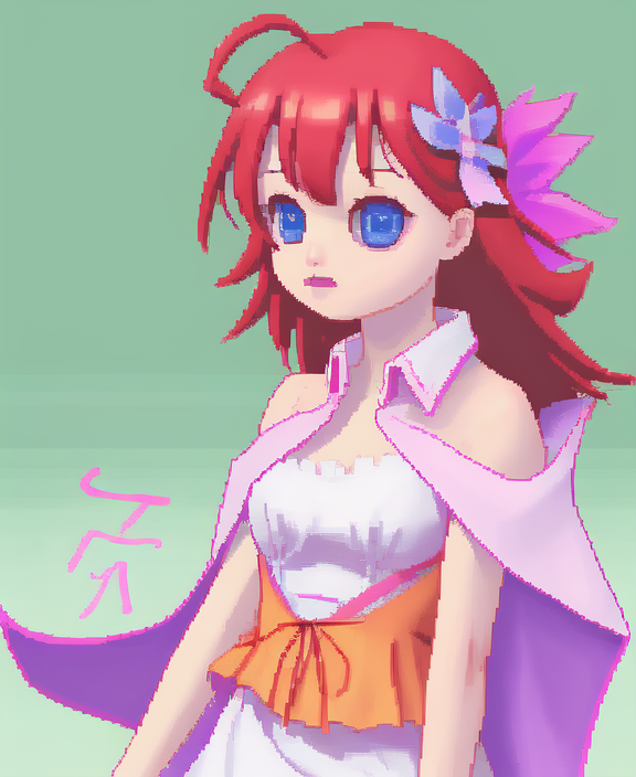 <lora:LCM_LoRA_Weights_SD15:1> 
<lora:oekakiDT:1> dreamertapir
1girl
mature female, 
oekaki
 <lora:stephaniedola-nvwls-v1:1> stephanie dola, hair flower, detached collar, bowtie, pink cape, cleavage, frilled dress
