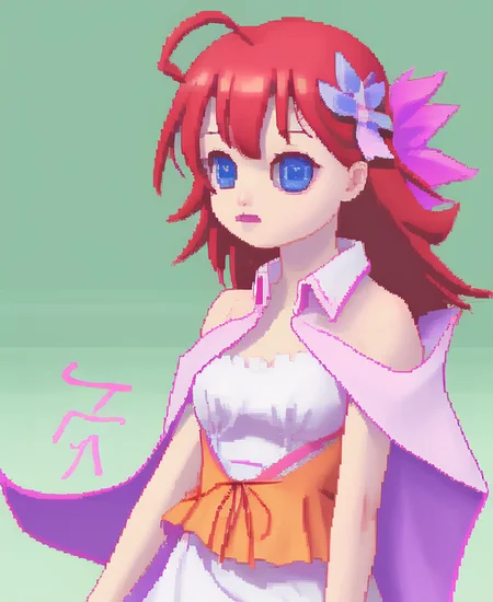 <lora:LCM_LoRA_Weights_SD15:1> 
<lora:oekakiDT:1> dreamertapir
1girl
mature female, 
oekaki
 <lora:stephaniedola-nvwls-v1:1> stephanie dola, hair flower, detached collar, bowtie, pink cape, cleavage, frilled dress