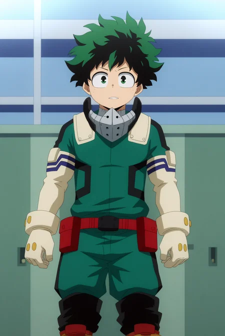 Midoriya_Izuku, solo <lora:My_Hero_Academia-Midoriya_Izuku-PDXL:0.8>