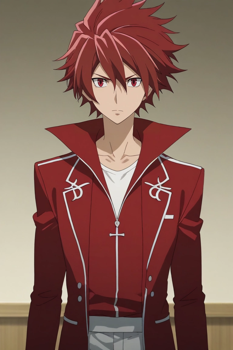score_9, score_8_up, score_7_up, source_anime, rating_safe, intricate details, anime screencap, anime coloring, official style, looking at viewer, , 1boy, solo, male focus, <lora:takuto_tsunashi_pony:0.94>, takuto_tsunashi, red hair, red eyes, spiked hair, bangs, , , , <lora:sdxl_lightning_8step_lora:1>