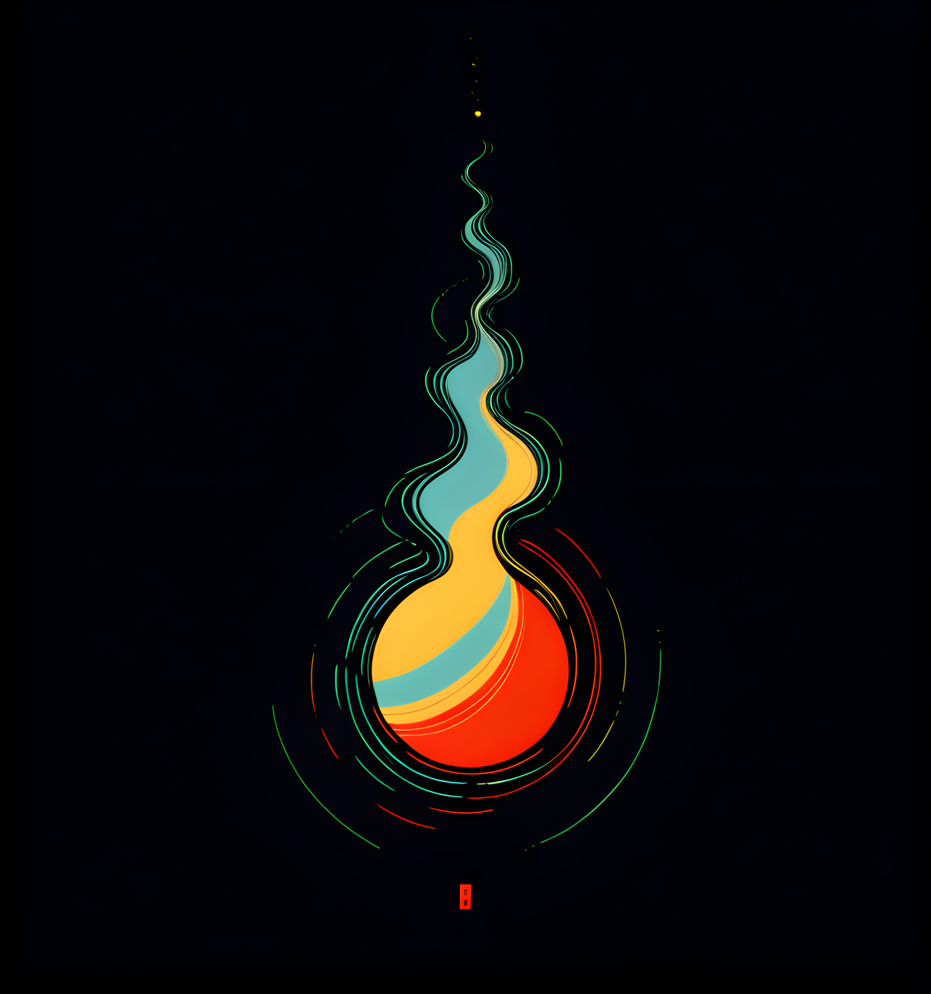 Giclee spot color graphic print, museum quality art, contemporary art,  horizontal waveformprinted thin lines, solid matte black background, analogous color theme, desaturated color, perfect composition, ultra minimal, thin even lines, thematically dark, 8K, cinematic clarity